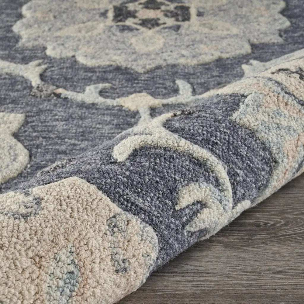 5' X 7' Blue And Gray Wool Hand Tufted Area Rug - Homeroots - Flyclothing LLC
