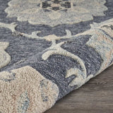 7' Blue And Gray Round Wool Hand Tufted Area Rug - Homeroots - Flyclothing LLC