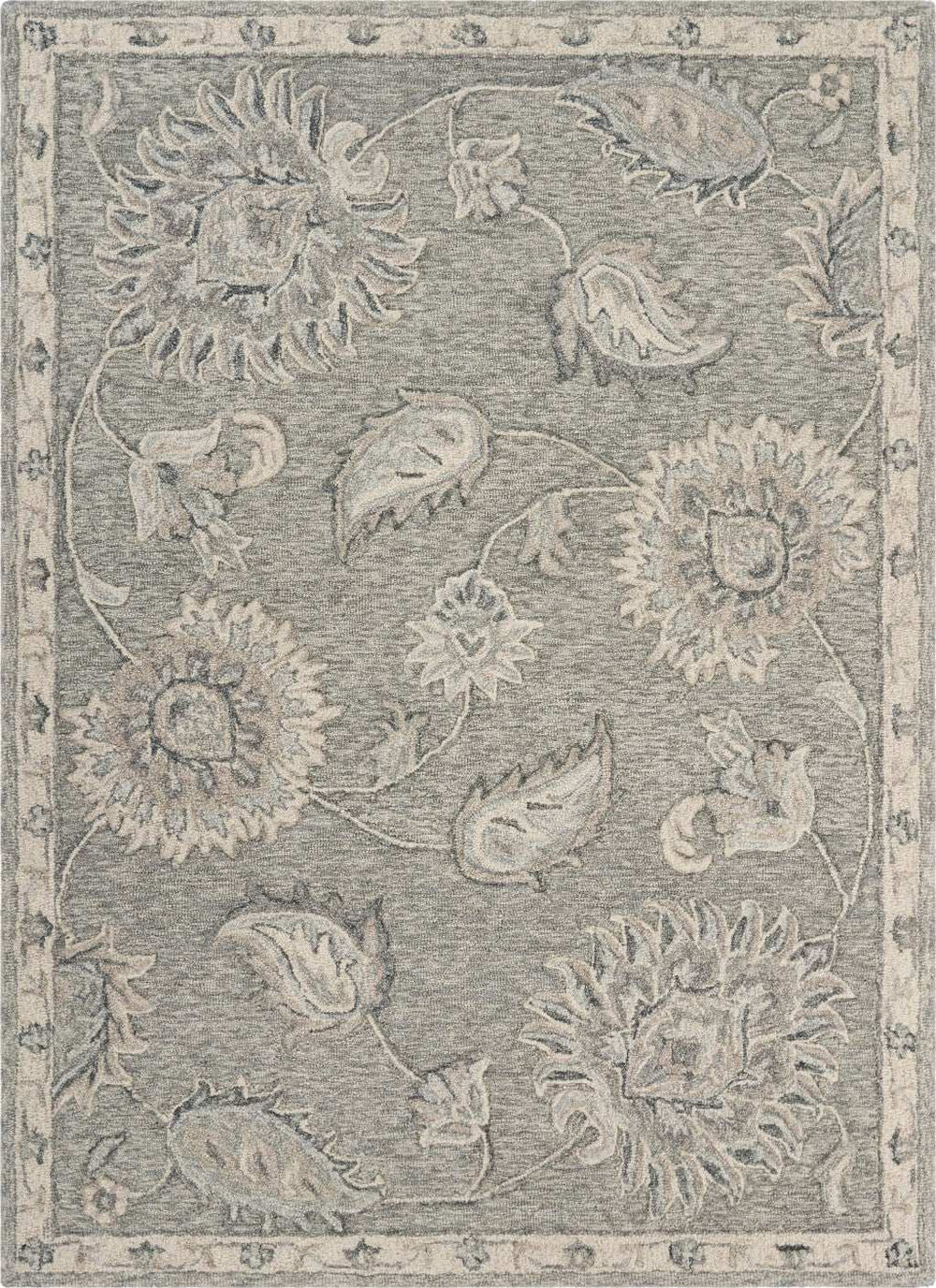 5' X 7' Gray Wool Hand Tufted Area Rug - Homeroots - Flyclothing LLC