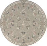 5' Gray Round Wool Hand Tufted Area Rug - Homeroots - Flyclothing LLC