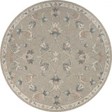 7' Gray Round Wool Hand Tufted Area Rug - Homeroots - Flyclothing LLC