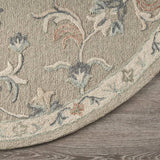 7' Gray Round Wool Hand Tufted Area Rug - Homeroots - Flyclothing LLC