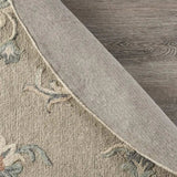 7' Gray Round Wool Hand Tufted Area Rug - Homeroots - Flyclothing LLC