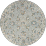 5' Blue And Ivory Round Wool Hand Tufted Area Rug - Homeroots - Flyclothing LLC