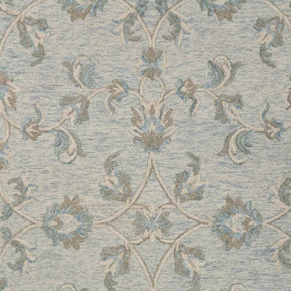 5' X 7' Blue And Ivory Wool Hand Tufted Area Rug - Homeroots - Flyclothing LLC