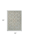 5' X 7' Blue And Ivory Wool Hand Tufted Area Rug - Homeroots - Flyclothing LLC