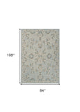 7' X 9' Blue And Ivory Wool Hand Tufted Area Rug - Homeroots - Flyclothing LLC