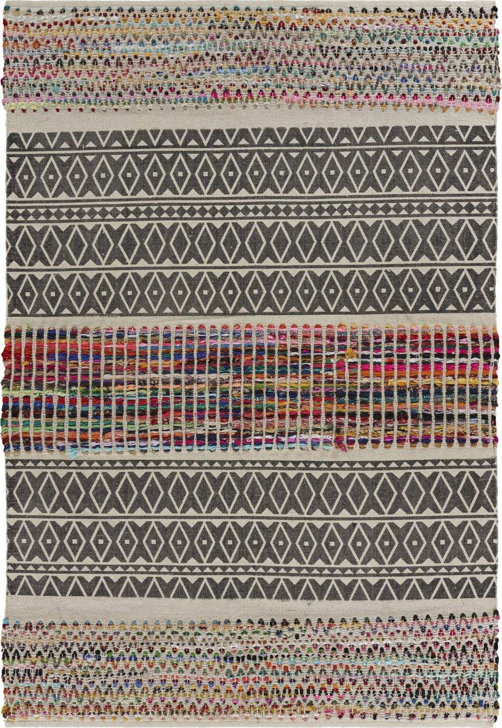 3' x 5' Colorful Traditional Chindi Area Rug - Homeroots - Flyclothing LLC