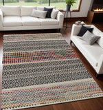 5' X 7' Colorful Traditional Chindi Area Rug - Homeroots - Flyclothing LLC