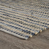 5' X 7' Blue and Beige Striped Area Rug - Homeroots - Flyclothing LLC
