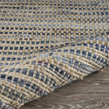 5' X 7' Blue and Beige Striped Area Rug - Homeroots - Flyclothing LLC