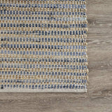 5' X 7' Blue and Beige Striped Area Rug - Homeroots - Flyclothing LLC