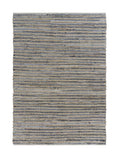 5' X 7' Blue and Beige Striped Area Rug - Homeroots - Flyclothing LLC