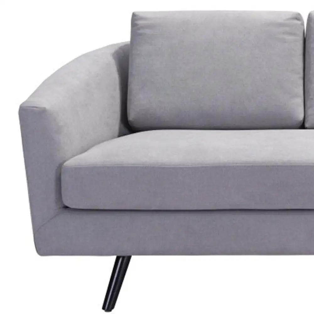 79" Gray Polyester Sofa With Black Legs - Homeroots - Flyclothing LLC