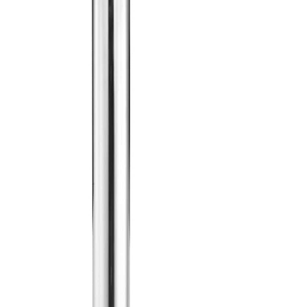 26" Brown and Silver Round Stainless Steel Pedestal Bar Table - Homeroots