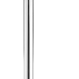 26" Brown and Silver Round Stainless Steel Pedestal Bar Table - Homeroots