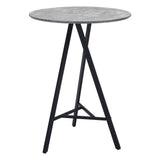 32" Gray and Black Rounded Steel Bar Table - Homeroots