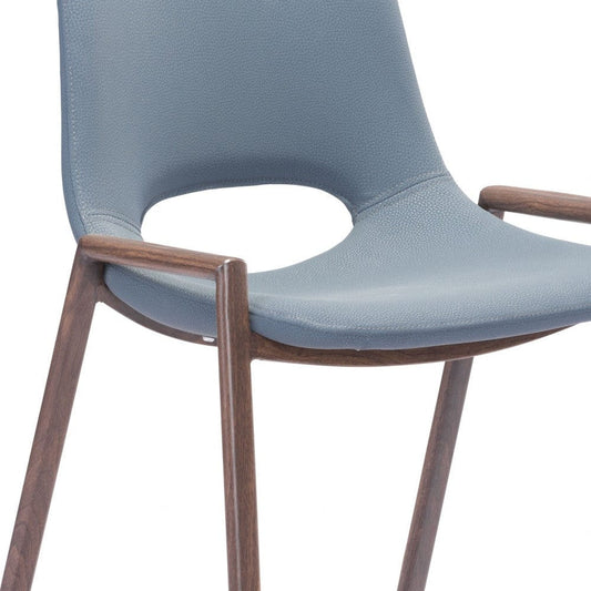 Set of Two 26" Gray And Brown Steel Low Back Counter Height Bar Chairs - Homeroots