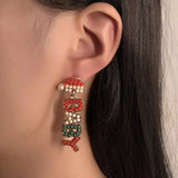 Christmas Beaded BABY Drop Earrings - Trendsi - Flyclothing LLC