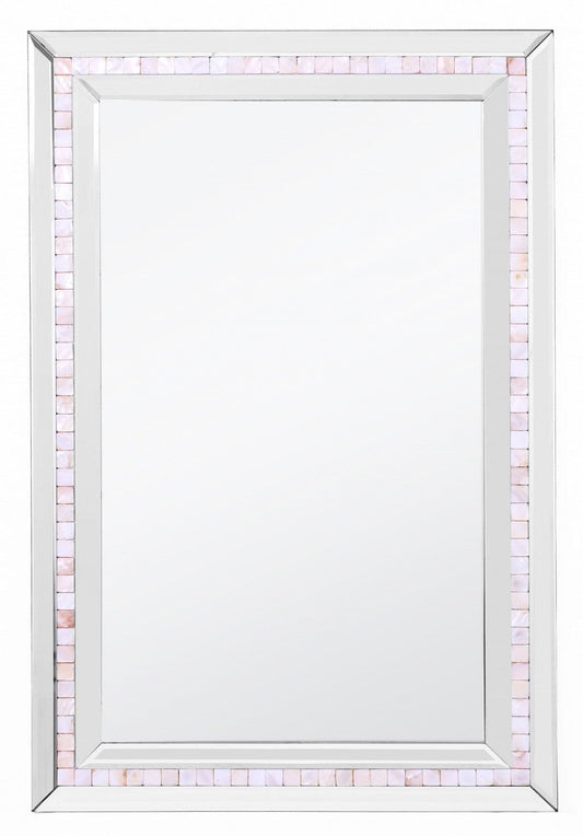 36" Silver Glass Framed Accent Mirror - Homeroots