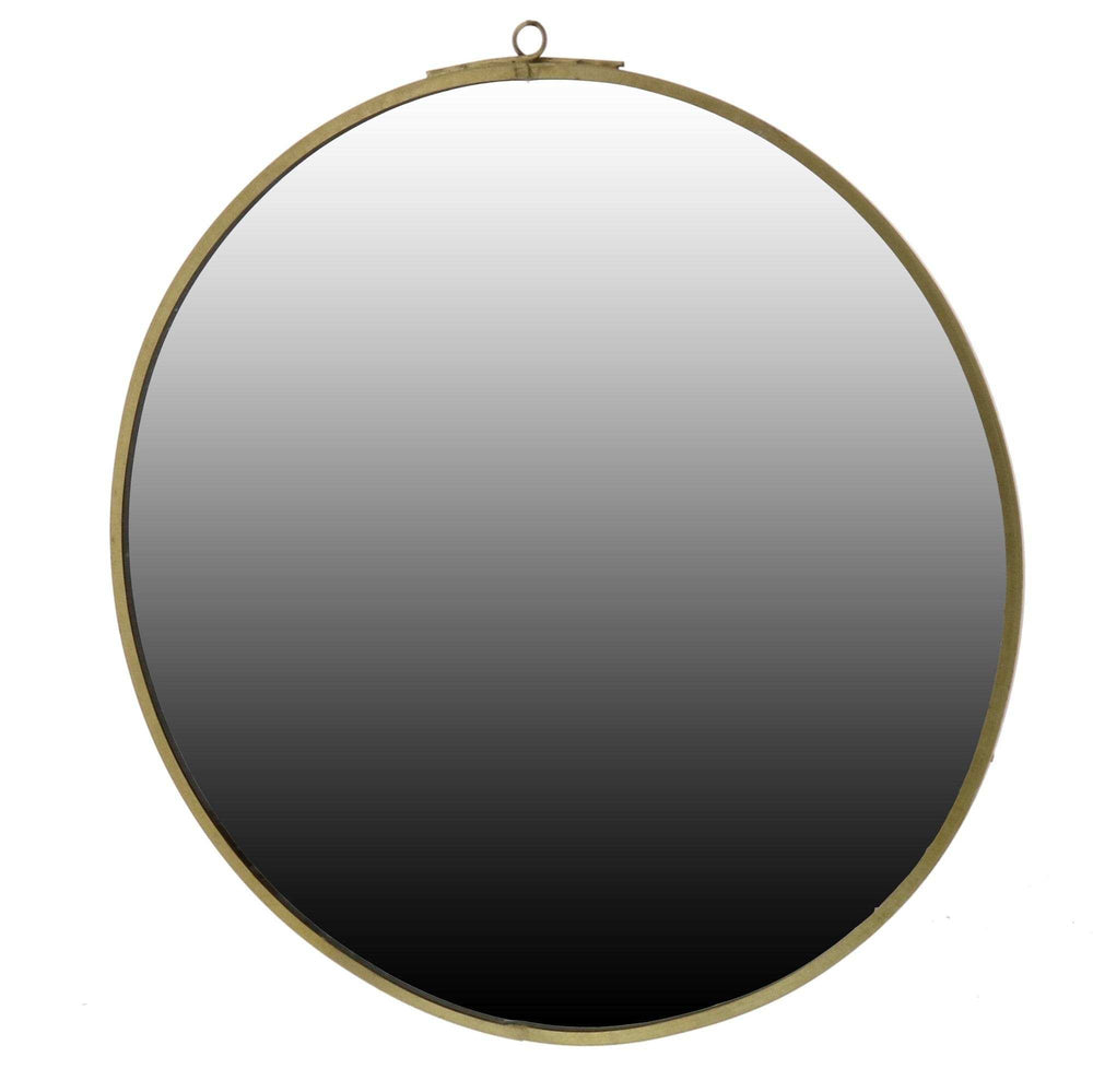 Gold Round Wall Mirror - Homeroots - Flyclothing LLC