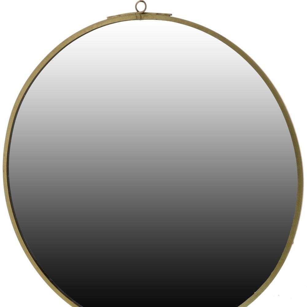 Gold Round Wall Mirror - Homeroots - Flyclothing LLC