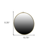Gold Round Wall Mirror - Homeroots - Flyclothing LLC