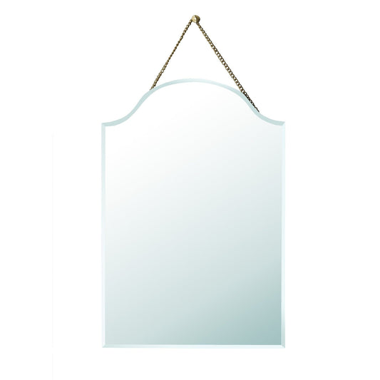 22" Gold Irregular Unframed Accent Mirror - Homeroots