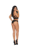Elegant Moments Black Mesh Halter Neck Cami & Panty 3967 - Elegant Moments - Flyclothing LLC