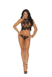Elegant Moments Black Mesh Halter Neck Cami & Panty 3967 - Elegant Moments - Flyclothing LLC