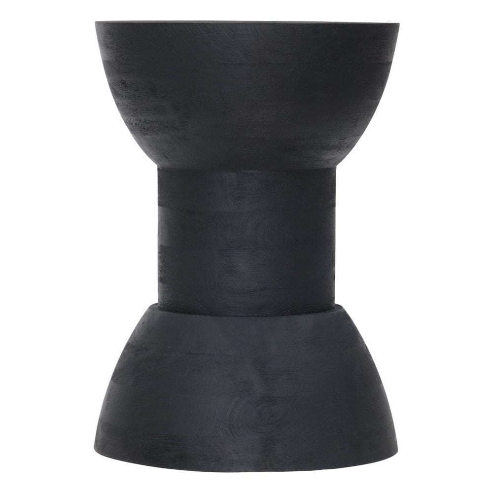 19" Black Solid Wood Backless Bar Chair - Homeroots - Flyclothing LLC