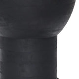 19" Black Solid Wood Backless Bar Chair - Homeroots - Flyclothing LLC