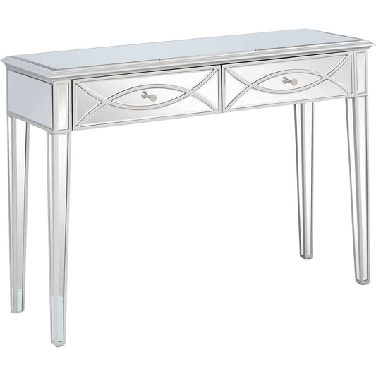Silver Glass Mirror Console Table - Homeroots - Flyclothing LLC