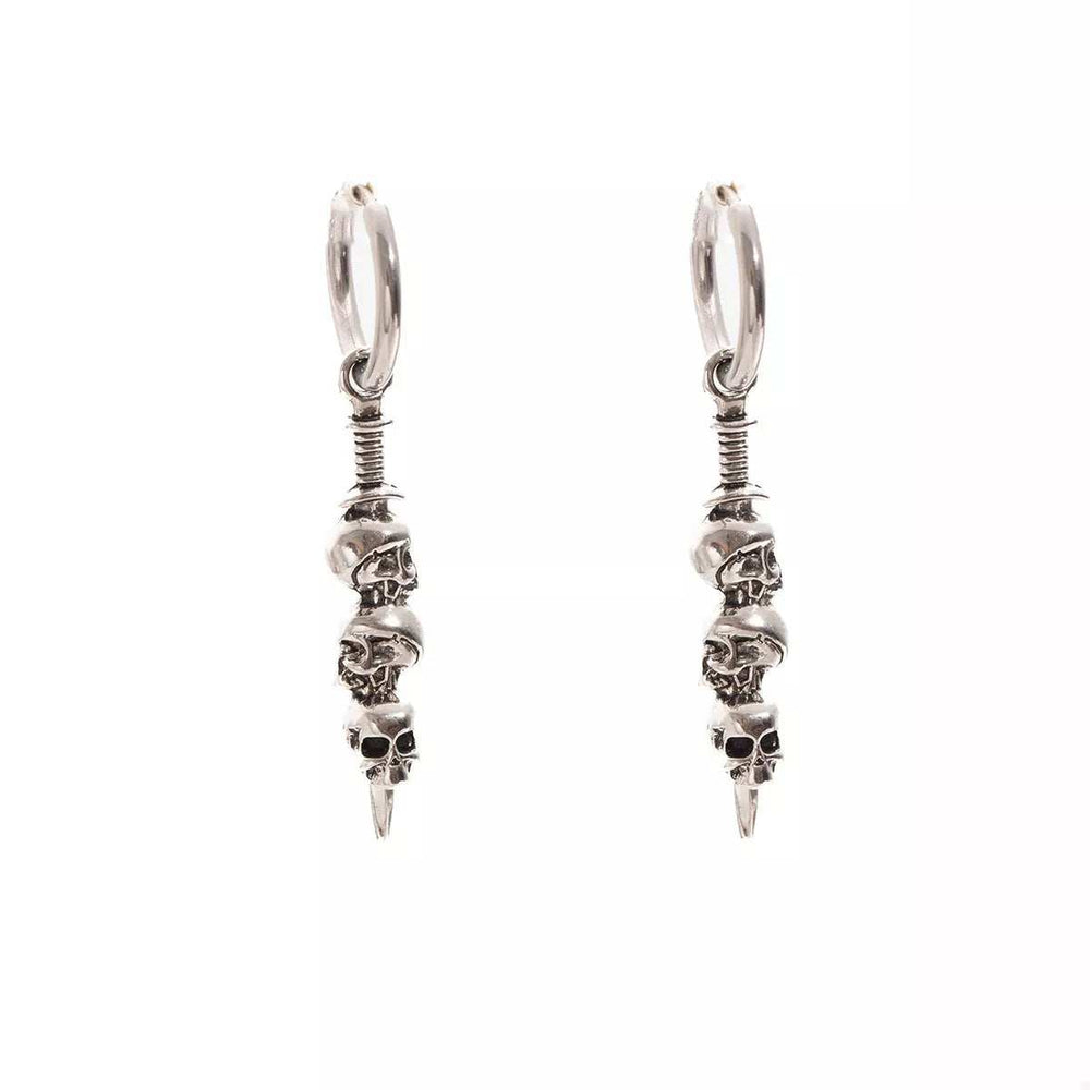 Halloween Skull Chain Drop Earrings - Trendsi - Flyclothing LLC