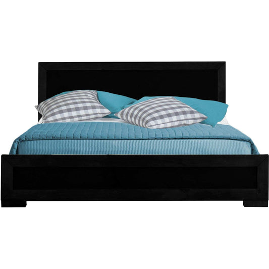 Black Wood Twin Platform Bed - Homeroots - Flyclothing LLC