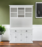 87" White Solid Wood Adjustable Two Tier Bookcase - Homeroots - Flyclothing LLC