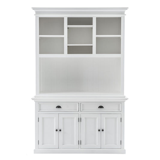 87" White Solid Wood Adjustable Two Tier Bookcase - Homeroots