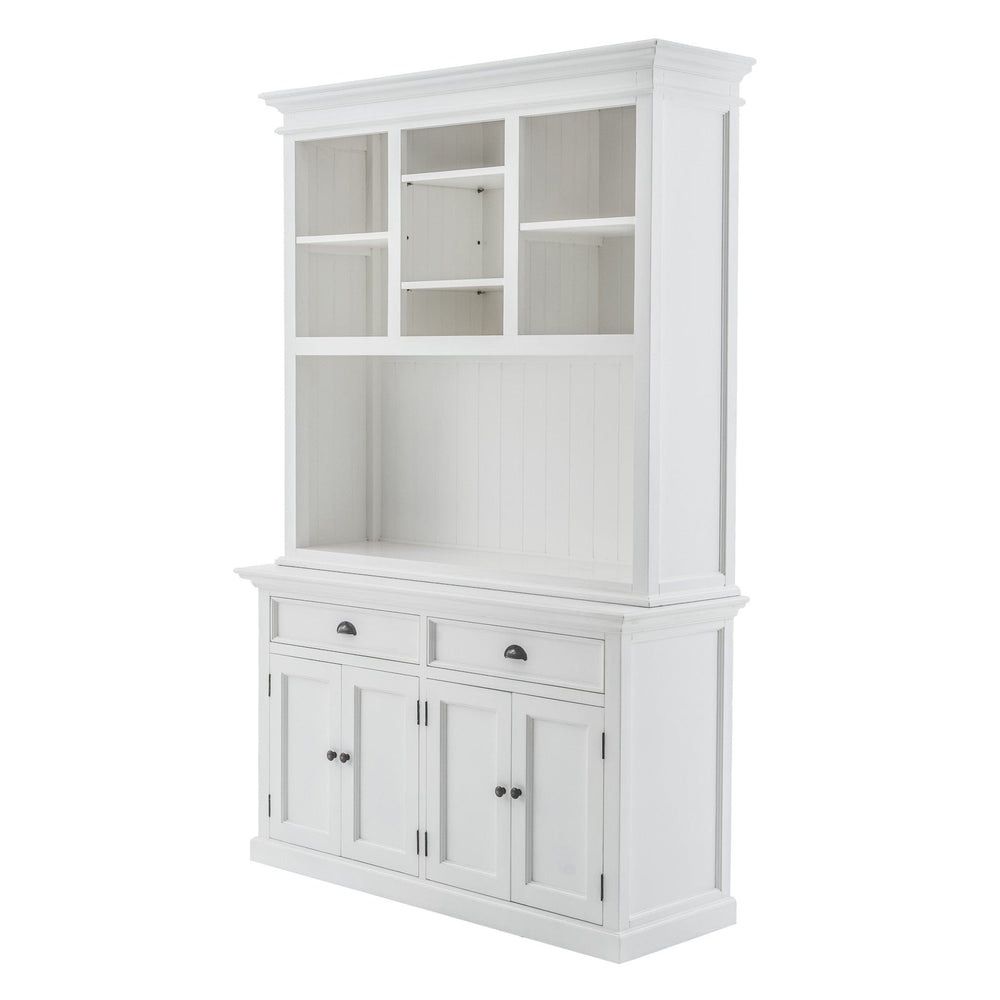 87" White Solid Wood Adjustable Two Tier Bookcase - Homeroots - Flyclothing LLC