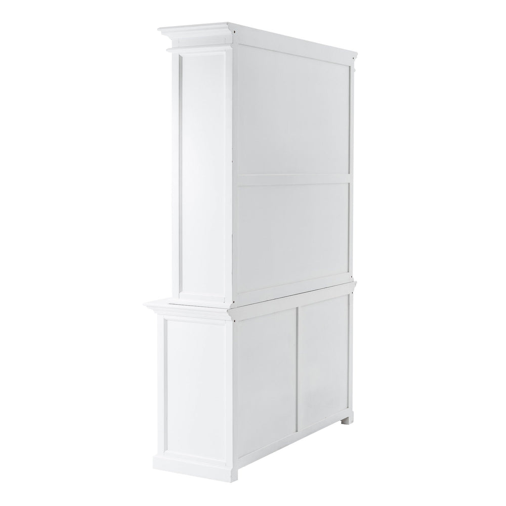 87" White Solid Wood Adjustable Two Tier Bookcase - Homeroots - Flyclothing LLC