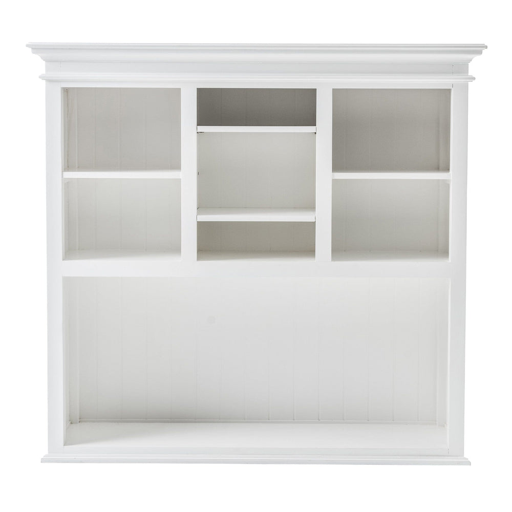 87" White Solid Wood Adjustable Two Tier Bookcase - Homeroots - Flyclothing LLC