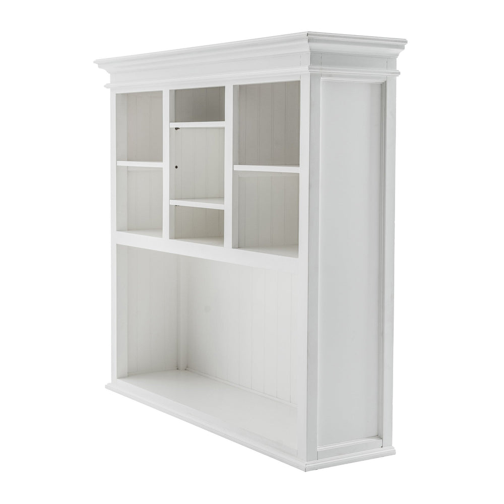 87" White Solid Wood Adjustable Two Tier Bookcase - Homeroots - Flyclothing LLC