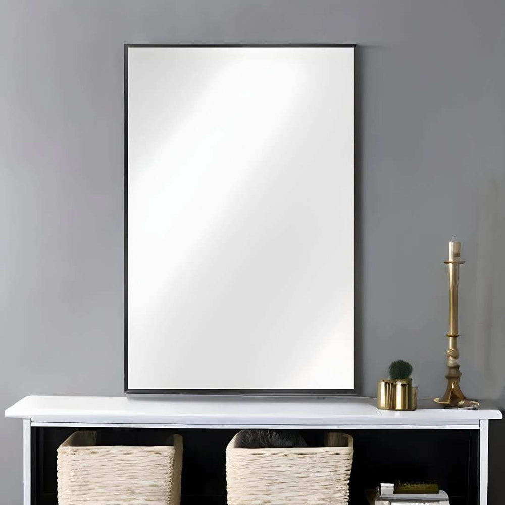 Black Rectangular Wall Mirror - Homeroots - Flyclothing LLC