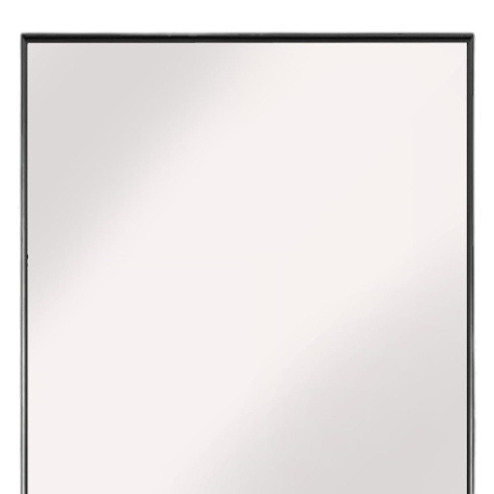 59" Black Metal Framed Full Length Mirror - Homeroots - Flyclothing LLC