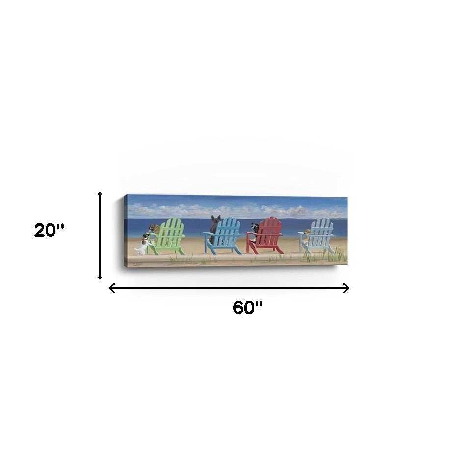 Dogs At The Beach Unframed Print Wall Art - Homeroots - Flyclothing LLC