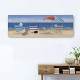 60" x 20" Dogs Perfect Beach Day Canvas Wall Art - Homeroots - Flyclothing LLC