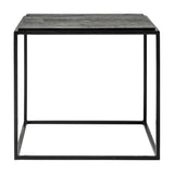 Set of Three 39" Brown And Black Solid Wood And Iron Square Nested Coffee Tables - Homeroots - Flyclothing LLC