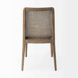 Set Of Two Cream And Brown Upholstered Fabric Cross Back Side Chairs - Homeroots - Flyclothing LLC