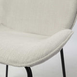 Set Of Two White And Black Upholstered Fabric Side Chairs - Homeroots - Flyclothing LLC
