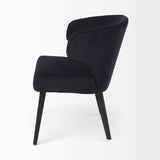 Navy Blue And Black Wingback Dining Side Chair - Homeroots - Flyclothing LLC