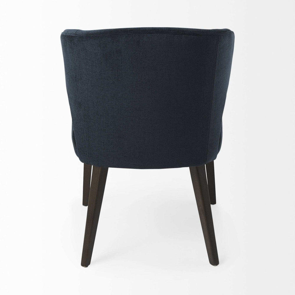 Navy Blue And Black Wingback Dining Side Chair - Homeroots - Flyclothing LLC